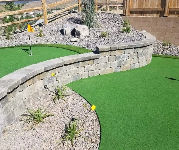 Golf course in backyard